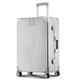 ANNI RIEL Aluminum Frame Hardside Luggage with Spinner Wheels and TSA Lock, 8 Spinner Wheels Luggage Lightweight Carry On Suitcase, Rolling Luggage Carry on for Travel/Business (24 inch, Silver)