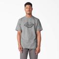 Dickies Men's Short Sleeve Logo Graphic T-Shirt - Heather Gray Size (WS22E)