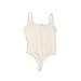 BP. Bodysuit: White Tops - Women's Size Medium