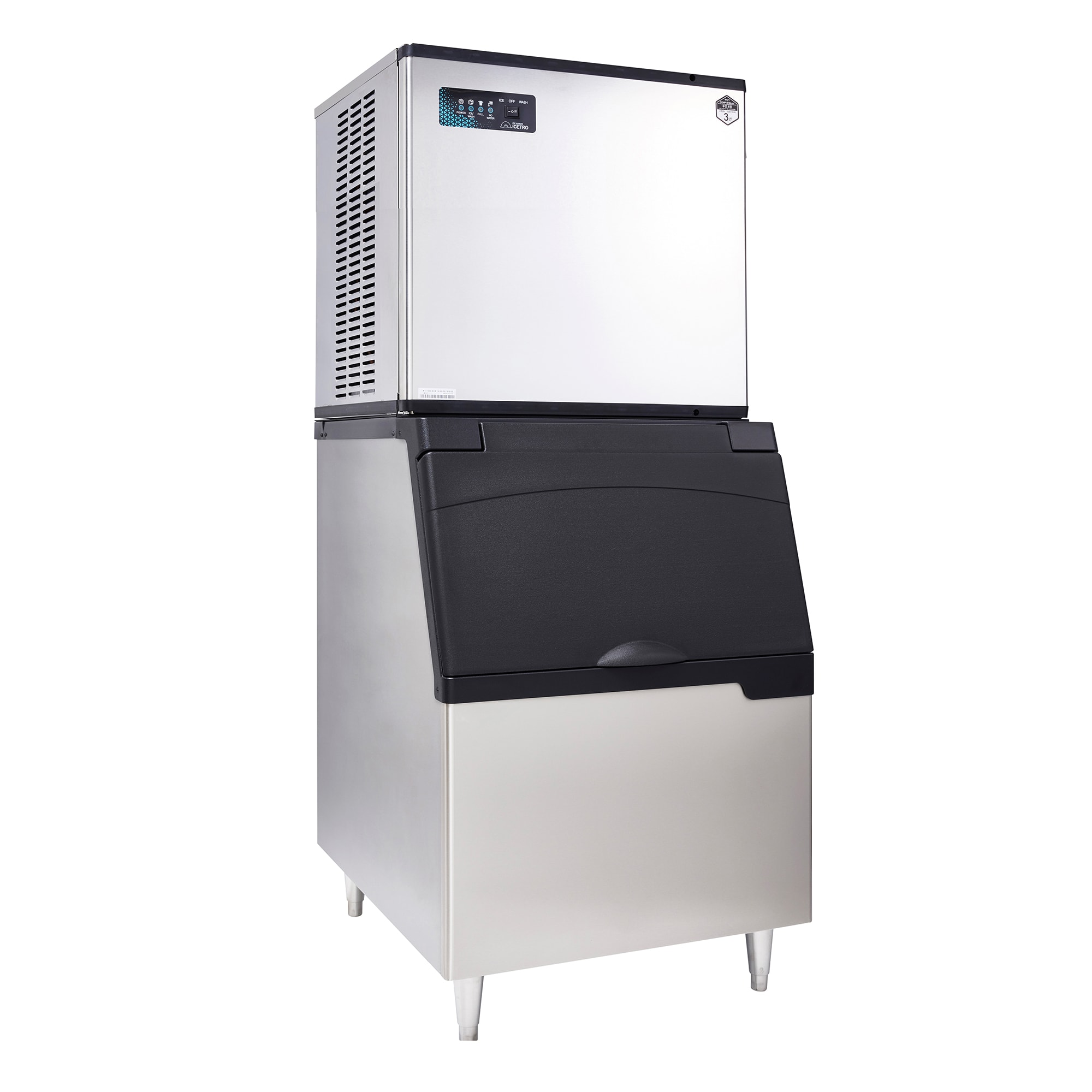 ICETRO IM-1100-AC/IB-033 1106 lb Maestro Full Cube Commercial Ice Machine w/ Bin - 350 lb Storage, Air Cooled, 208-230v, Stainless Steel