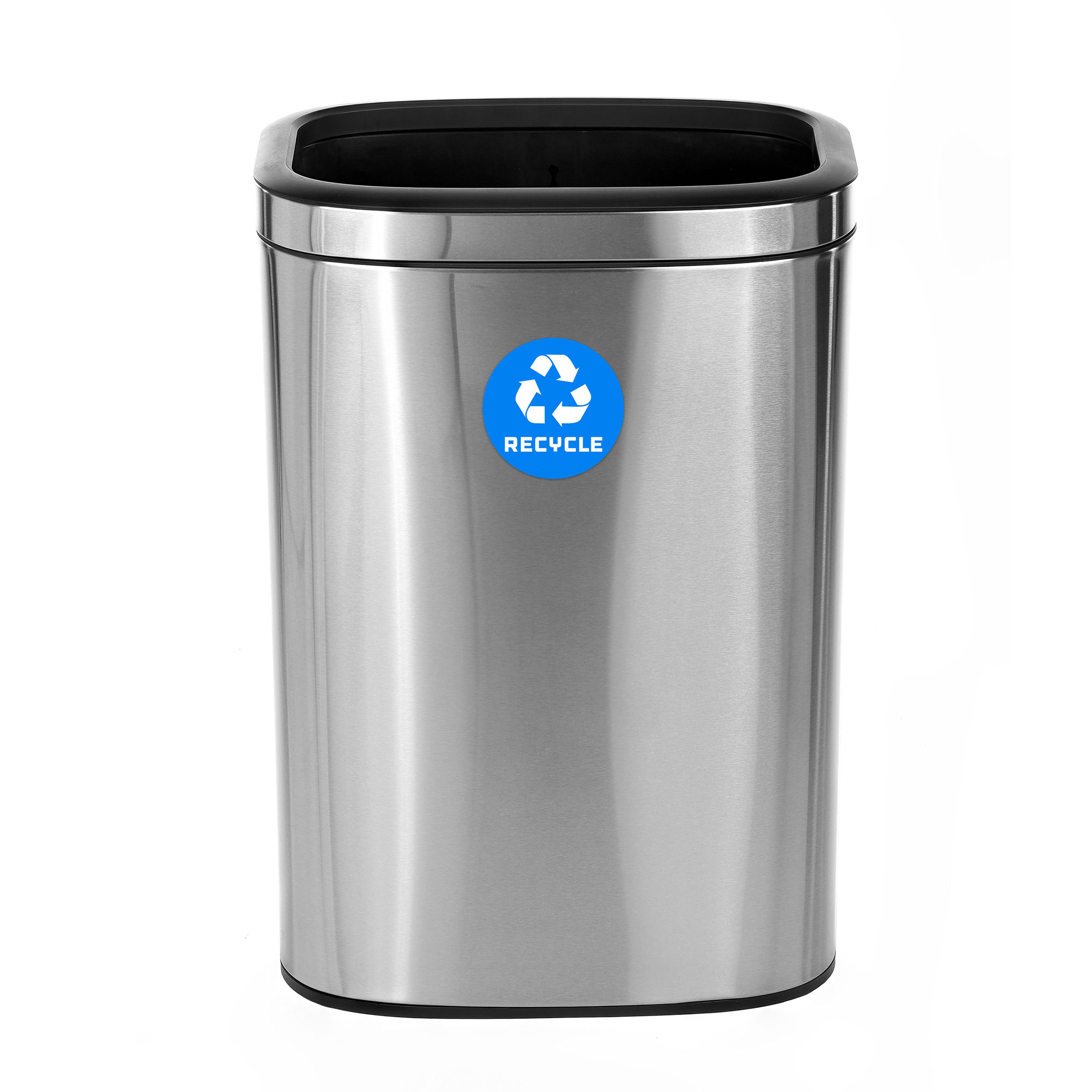 Alpine Industries ALP470-40L-R 10 1/2 gal Multiple Material Recycle Bin - Indoor, Silver