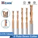 XCAN 2 Flute Cutter 3.175-12mm Shank Left Spiral Down Cutter Carbide Spiral End Mill For Cutting