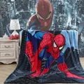 Disney Cartoon iron Man Spiderman Blanket Cartoon Printed Soft Boy Baby Coral Fleece Blankets Thick