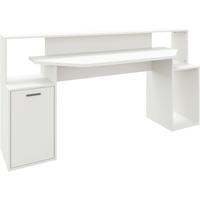 Schreibtisch FMD Zocker 3 Tische Gr. B/H/T: 138,5 cm x 92,2 cm x 50,2 cm, weiß (weiß, weiß, weiß) Schreibtische