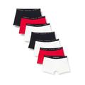 Tommy Hilfiger Jungen Boxershorts Trunks Unterwäsche, Mehrfarbig (Wh/ De/ Pr Re), 4-5 Jahre