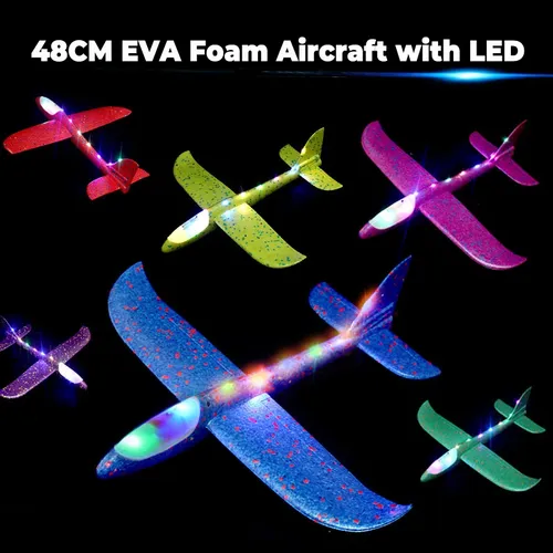 48cm Große EVA Schaum Flugzeug Spielzeug Hand Werfen Flug Segelflugzeug Aircraft Flugzeug DIY Modell