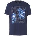 Armani Exchange Herren Regular Fit Large Logo Graphic Tee T-Shirt, Navy Blazer, M EU