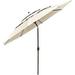 11Ft 3 Tier UV70 Push Tilt Patio Umbrella Crank Handle For Outdoor Pool Deck Table Market Furniture