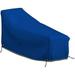 Patio Chaise Lounge Cover 18 Oz Waterproof - 100% Weather Resistant Outdoor Chaise Cover PVC Coated With Air Pockets And Drawstring For Snug Fit (80W X 34D X 32H Blue)