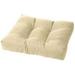 Tufted Ottoman Cushion | 21 X 17 X 4 Indoor/Outdoor | Multiple Sunbrella Fabric Available (Sunbrella Antique Beige)