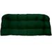 Indoor Outdoor Tufted Love Seat Wicker Cushion Patio Weather Resistant ~ Choose Color Size (Hunter Green 41 X 19 )