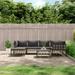 Buyweek 7 Piece Patio Lounge Set with Cushions Anthracite Poly Rattan