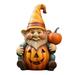 SRUILUO Halloween Decorations Thanksgivings Pumpkins Outdoor Garden Decoration with Light Resin Home Statue Fall Pumpkin Gnome Statue for Holiday Decoration Collectible Statue.
