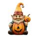 SRUILUO Halloween Decorations Thanksgivings Pumpkins Outdoor Garden Decoration with Light Resin Home Statue Fall Pumpkin Gnome Statue for Holiday Decoration Collectible Statue.