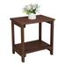 IVV Rectangular Side Table Outdoor Oversize Adirondack Side Table All-Weather Indoor Outdoor Patio Poolside End Table Brown