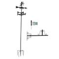 Outdoor decorative lawn weathervane including garden stakes wrought iron weathervane for patio garden fan metal weatherproof[ Cupid ]