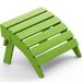 JEAREY Folding Adirondack Ottoman HIPS Outdoor Adirondack Chair Footrest for Outside Indoor Apple Green