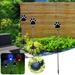 Summer Savings WJSXC Paw Print Solar Stake Lights - Pathway To My Heart Garden Stake Lights Black