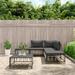 Buyweek 6 Piece Patio Lounge Set with Cushions Anthracite Poly Rattan