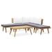 Buyweek 6 Piece Patio Lounge Set Solid Wood Acacia