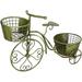 Tricycle Plant Stand Planter Iron Plant Stand Flower Holder Indoor Outdoor Home Garden Patio Decor 27.5 x 9.8 x 18.5