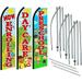 Now Enrolling/Preschool/Daycare - 3 Pack Of Swooper Feather Flag Sets - Includes 3 Swooper Feather Flags (Pictured) 3 Flagpoles And 3 Ground Spikes