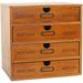 Desk Organizer Wood Storage Box Multi-layer Desk Wooden Organizer Drawer-type Desk Organizer