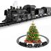 Electric Train Set for Kids Battery-Powered Train Toys with Light Railway Kits w/Steam Locomotive Engine Cargo Cars & Tracks Classic Toy Train Set Gifts for 3 4 5 6 7 8 Years Old Boys Girls