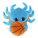 DolliBu Blue Crab Stuffed Animal with Basketball Plush - Soft Huggable Blue Crab Adorable Playtime Plush Toy Cute Wildlife Gift Plush Doll Animal Toy for Kids and Adults - 6 Inches