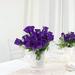 84 purple silk rose buds - 12 bushes - artificial flowers wedding party centerpieces arrangements bouquets supplies