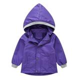 Girls Heavy Winter Coats Winter With Pocket Hooded Zipper Windproof Outwear Cute Cropped Jackets For Girls Purple 130
