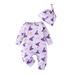 AMILIEe Toddler Baby Girl Boy Fall Winter Rompers Infant Halloween Pumpkin Print Jumpsuits Bodysuit + Hat
