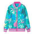 Winter Coat For Toddler Girls Fall Lightweight Zip Up Thin Leaf Printing Windbreaker Windproof Girls Jacket Winter Green 140