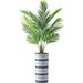 Artificial Tree In Planter Fake Areca Tropical Palm Silk Tree For Indoor And Outdoor Home Decoration - 66 Overall Tall (Plant Plus Tree)