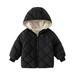 Toddler Babys Boys Girls Thick Warm Hooded Coat Winter For Babys Clothes Coat Jacket Outwear Solid Colour