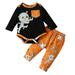 YDOJG Boy Clothes Outfit Set Baby Boy 3Pcs My 1St Outfit Pumpkin Long Sleeve Romper Pants Leggings Hat Clothes Set For 1-3 Months