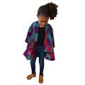Winter Coats For Toddler Girls African Print Kimono Cardigan Girls Windbreaker Jackets Purple 120