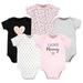 Hudson Baby Infant Girl Cotton Bodysuits Girl Mommy 5Pk 12-18 Months