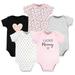 Hudson Baby Infant Girl Cotton Bodysuits Girl Mommy 5Pk 9-12 Months