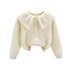 Winter Coat For Toddler Girls Solid Long Sleeve Sweater Cardigan Outer Outfits Winter Jackets Toddler Girls Beige 150