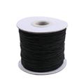 Hemoton Elastic Cord Beading Threads Stretch String Fabric Crafting Cords for Bracelet Jewelry Making 1mm 100 Meter (Black)