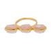 Regal Pink,'18k Gold-Plated Nine-Carat Rose Quartz Cocktail Ring'
