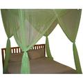Four Post Mosquito Net for Bed Canopy-Fits All Beds Queen King California King Beds-Indoor & Outdoor Use-Great for Hammock Mosquito Net and Daybed Canopy Bed Curtains-76 x 86 x 96 -Lime Gre