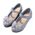 Girls Princess Shoes High Heeled Shinning Bowknot Shoes Party Festival Wedding Flower Children Dance Shoes