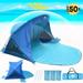 IC ICLOVER Beach Tent Sun Shade for 3-4 Person UPF 50+ Beach Sun Shelter Canopy Tent Lightweight Easy Set Up and Carry Beach Umbrella