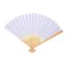 Handmade Paper Folding Fan Handmade for Kids Drawing Hand Folding Fan White Paper Hand Fan for Party Favors to 10 Inch