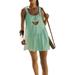 Suanret Women s Tennis Dress Cutout Sleeveless Athletic Dress with Built in Shorts and Bra Summer Workout Golf Dress Green L