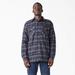 Dickies Men's Water Repellent Fleece-Lined Flannel Shirt Jacket - Navy/black Plaid Size M (TJ210)