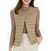 Womens Y2K Jacket Short Down Vest Light Packable Round Collar V Neck Vest Jackets for Women