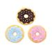 Hemoton 3Pcs Dog Chew Toy Plush Donut Shaped Squeaky Squeaking Sound Toy Plush Pet Puppy Toys Pets Bite Chewing Puppy Dog Toy(Random Color)